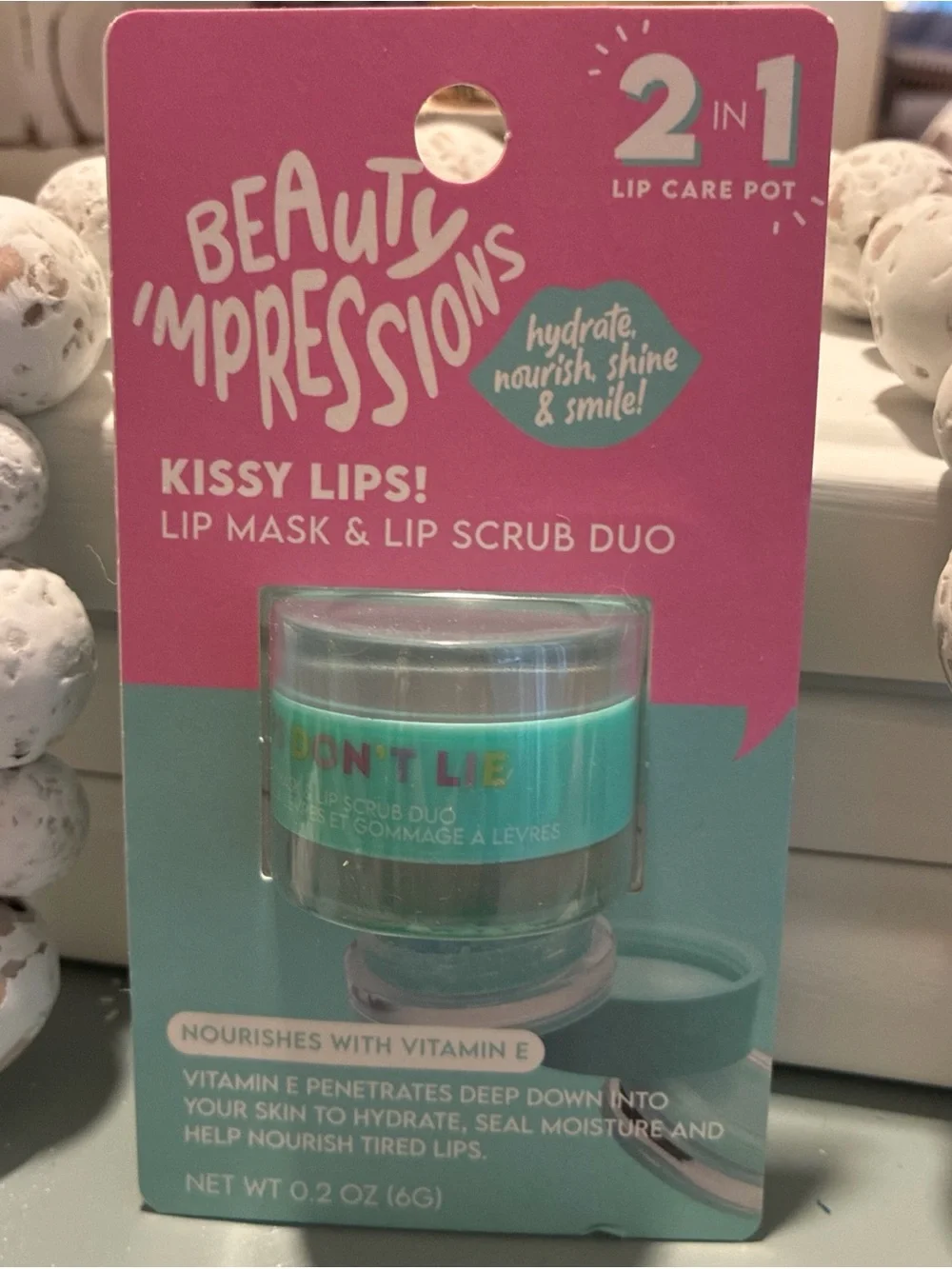 Impressions Kissy Lips! Lip Mask & Scrub Duo - Pink & Teal